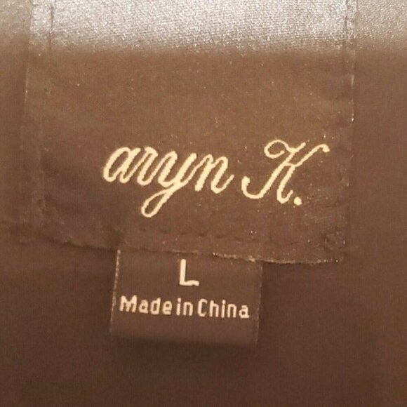 Aryn K Womens Black Short Sleeve Button Down Shirt Dress Large - Picture 7 of 9